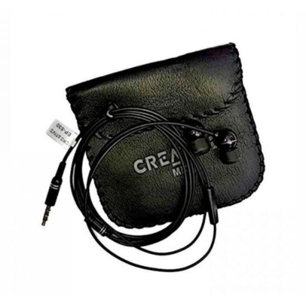 Creative High Bass Audio Earphone With Pouch EP-530 - Black